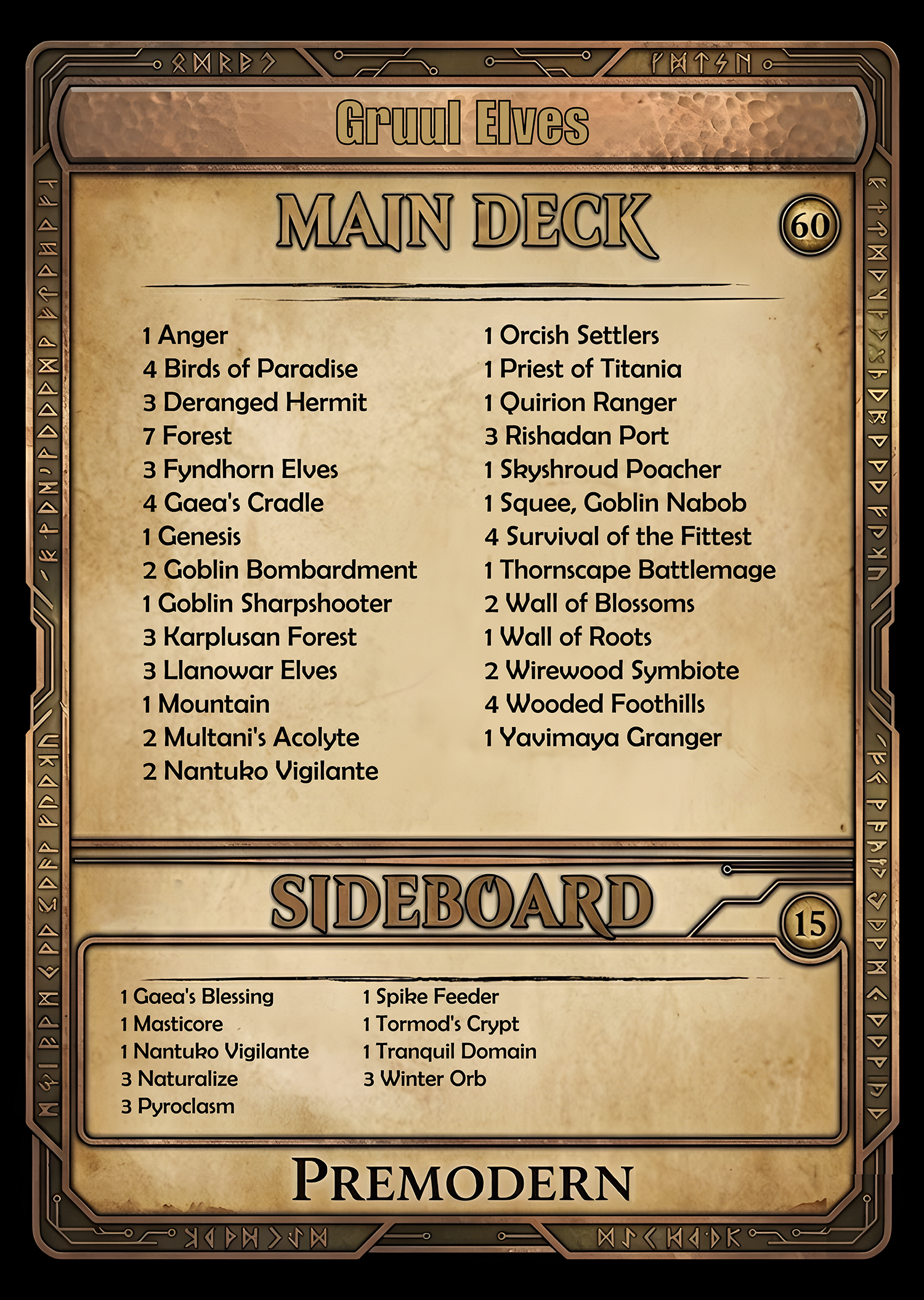 Gruul Elves - Premodern Magic the Gathering Deck