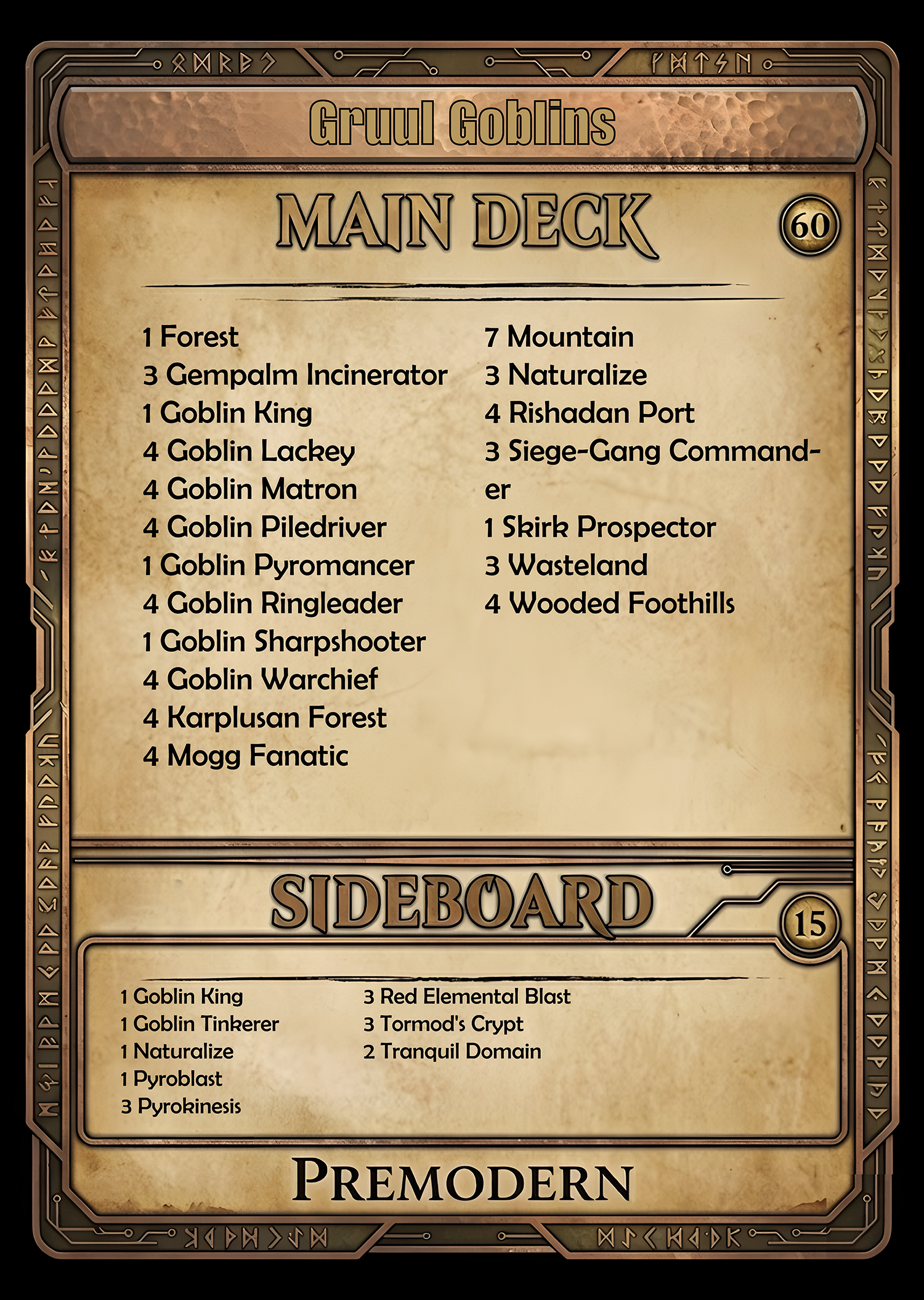 Gruul Goblins - Premodern Magic the Gathering Deck