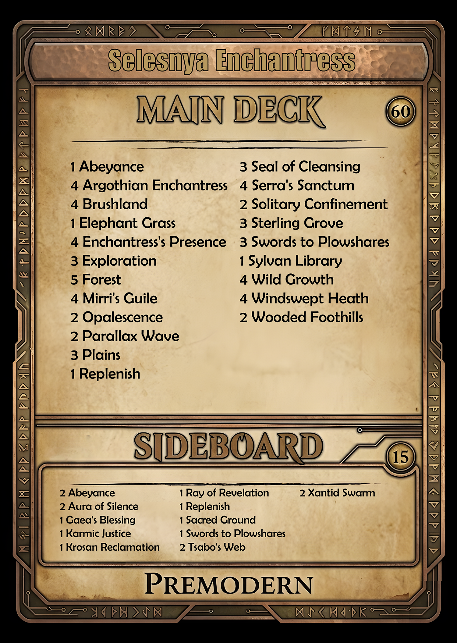 Selesnya Enchantress - Premodern Magic the Gathering Deck